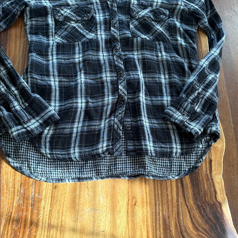 KRAZY KAT Black and White Plaid Shirt - Picture 4 of 7